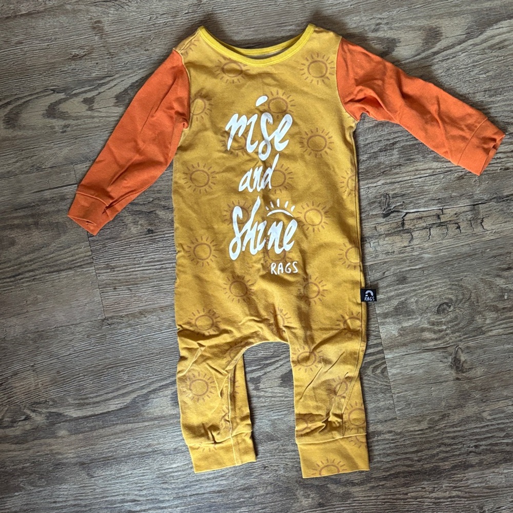 Rags to Raches Yellow and Orange Kids One Piece